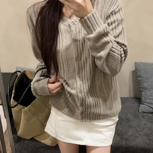 DHH-L52  여성 데일리 루즈핏 베이직 투웨이 가디건
